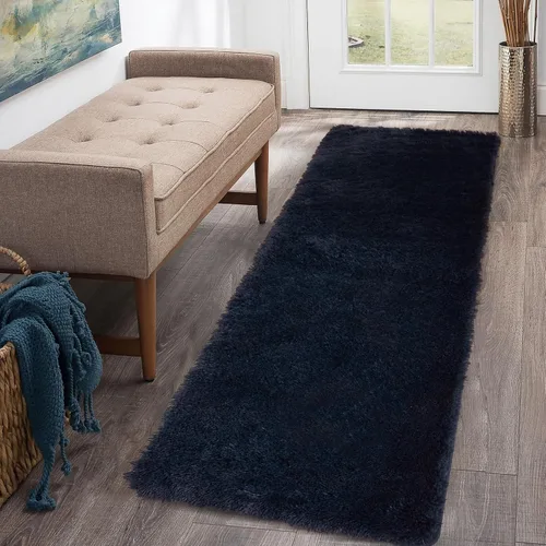 Vista 18 de CAROMIO Alfombra Corredor Esponjosa para Dormitorio Sala de Estar 2x6 Pies, Alfombras de Área Shag Alfombra de Felpa Suave Gruesa Larga de Piel Tie