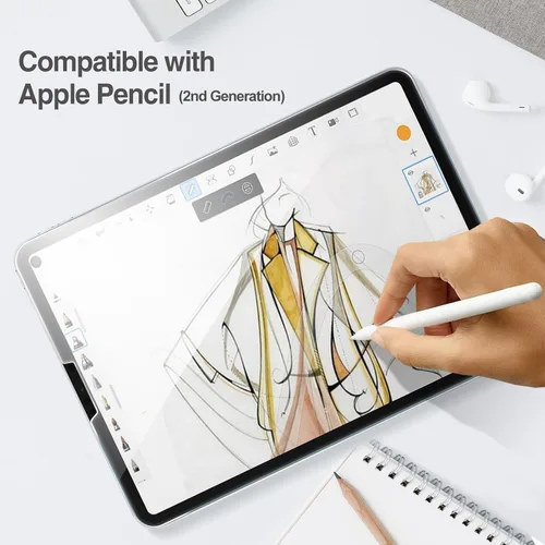 Vista 4 de ProCase Protector de pantalla de vidrio templado para iPad Pro 12.9, 6, 5, 4, 3ª generación 2022, 2021, 2020, 2018, protector de película de vidrio