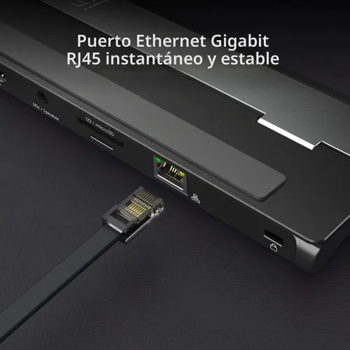 Vista 4 de j5create Estación de acoplamiento HDMI dual USB-C (10 en 1), 4K + HDMI dual
