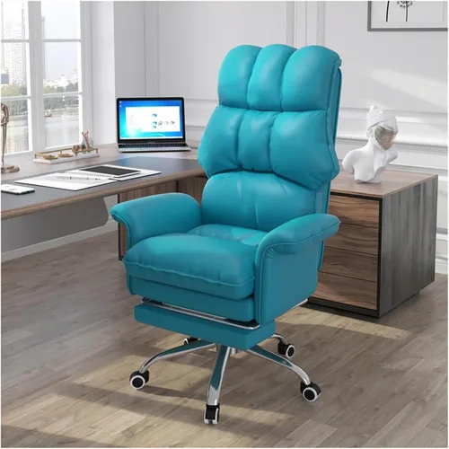Vista 10 de Swivel Office Chair with Footrest, Executive High Back Reclinable PU Leather Computer Desk Comfortable Lift Gaming Chair for Home and Office