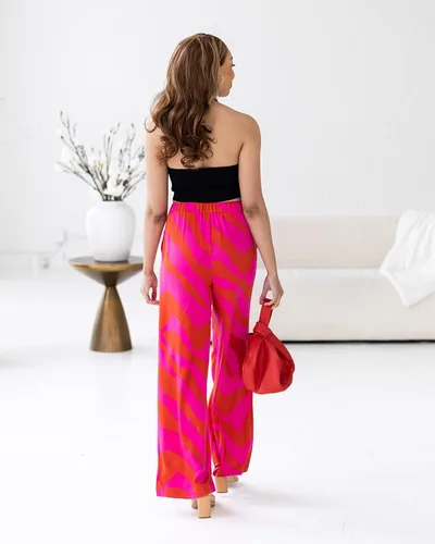 Vista 6 de The Drop Pantalón con estampado de cebra rosarojo para mujer de victoriouslogan