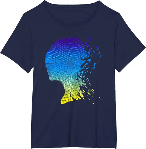 Vista 18 de Camiseta con diseño de auriculares de realidad virtual de VR Fans, Negro, S