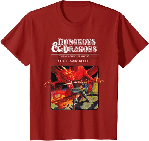 Vista 20 de Dungeons & Dragons Vintage Basic Rules Cover T-Shirt Small Negro