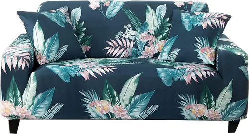 Vista 26 de HOOBUY Funda de sofá estampada, Funda elástica para sillón, funda de sofá biplaza con patrones para sillón con cojines de 2 plazas, Juego de sofá Bd