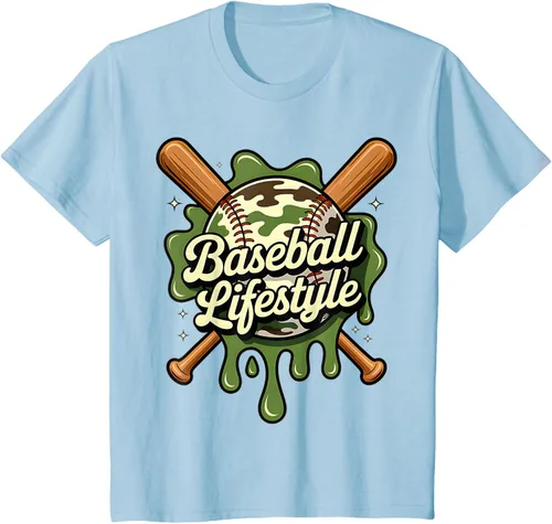 Vista 9 de Baseball Life Style 101 Apparel Youth Drip Baseball Boys Kid Camiseta