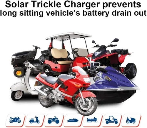 Vista 2 de ECO-WORTHY Cargador Mantenedor de Batería Solar para Automóvil de 10W, 12V Impermeable Portátil, Cargador de Goteo Solar para Automóvil, Camión