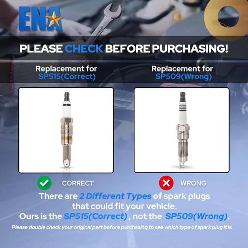 Vista 4 de ENA - Juego de 8 bujías de platino y 8 bobinas de encendido compatibles con Ford F150, F-150 Expedition, F-250 Super Duty, F-350 Super Duty
