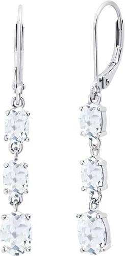 Vista 8 de 925 Sterling Silver Simulated Gemstone Dangle Earrings for Women