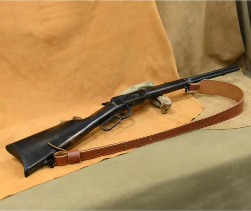 Vista 6 de Cinturón de caza de rifle de cuero acolchado cómodo correa de hombro suave cuero genuino accesorios de caza