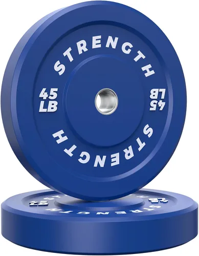 Vista 10 de XDDIAS Juego de discos olímpicos coloridos de 2 pulgadas, juego de discos de peso olímpico de goma de color de alto rebote, ideal para gimnasio