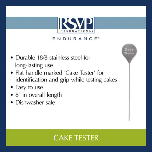 Vista 10 de RSVP International Endurance Kitchen - Colección de herramientas para hornear, probador de pasteles, acero inoxidable