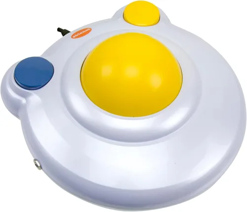 Vista 2 de AbleNet BIGtrack 2 Trackball - Ratón adaptativo para necesidades especiales y usuarios que carecen de habilidades motoras finas - Ratón de trackball