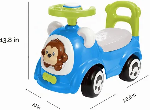 Vista 4 de Push & Ride Racer - Coche de paseo de pie a piso, color azul