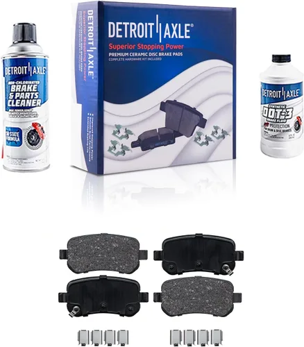 Vista 12 de Detroit Axle - Pastillas de freno de cerámica delanteras Reemplazo de pinza de freno derecha para Dodge Ram 1500 Dakota, Ram 1500 Classic - Juego