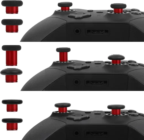 Vista 2 de Metal Thumbsticks for Xbox One Elite Controller Series 2 Accessories, 13 in 1 Replacement Magnetic Buttons kit Includes 6 Swap Magnetic Joysticks, 4