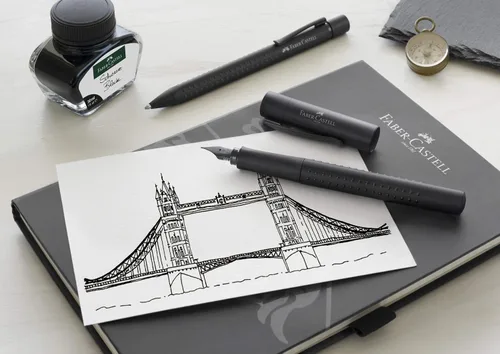 Vista 4 de Faber-Castell Grip Edition F - Pluma estilográfica, color negro