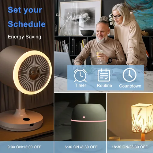 Vista 7 de ExIoTy Enchufe inteligente, funciona solo con Alexa, configuración simple con un comando de voz, control de voz, control remoto, temporizador