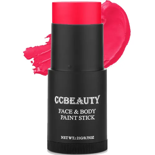 Vista 19 de CCbeauty Barra de pintura facial negra, kit de pintura facial, base de maquillaje SFX de cobertura completa, pintura corporal profesional no tóxica