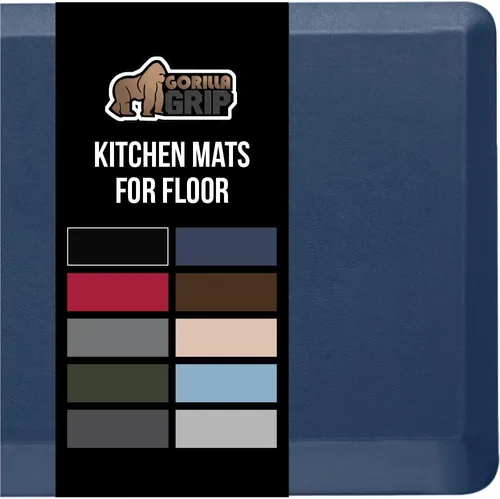 Vista 19 de Gorilla Grip - Tapete antifatiga acolchado para cocina, escritorio, ergonómico, superficie rugosa resistente a los rayones y al agua, para comodidad