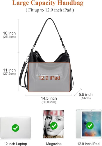 Vista 4 de Over Earth Bolsos y bolsos Hobo para mujer de cuero auténtico bolso cruzado