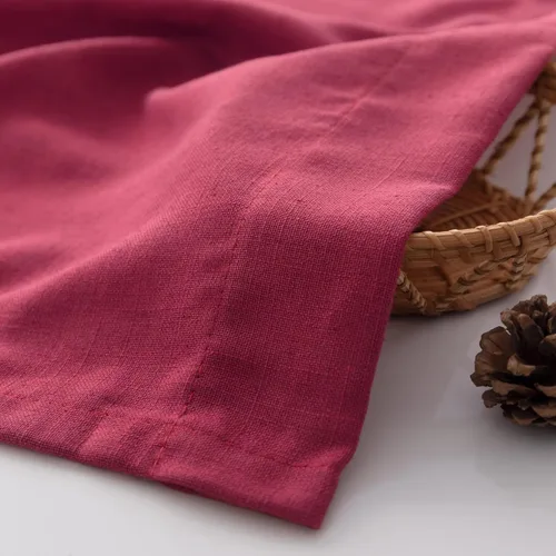Vista 7 de Cortinas rosa intenso para sala de estar de 84 pulgadas de largo, juego de 2 paneles con pestaña trasera y bolsillo, cortinas de lino