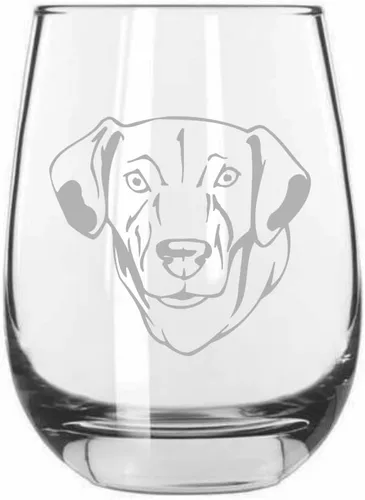 Vista 165 de Shar Pei (chino) - Vaso de vino sin tallo grabado para perro, 15.25 onzas