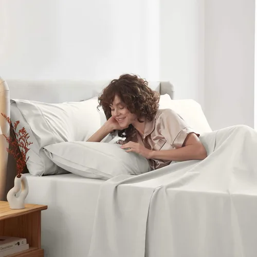 Vista 3 de Nestl - Juego de sábanas de bolsillo extraprofundo y de microfibra suave, 7 piezas, sábanas y fundas de almohada resistentes a la decoloración