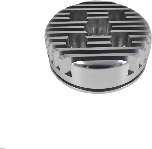 Vista 6 de JRL CNC - Culata para motor de carreras de 66 cc/80 cc (plata) Racing CNC cylinder head, fits 66cc 80cc motorized bicycle engine, high