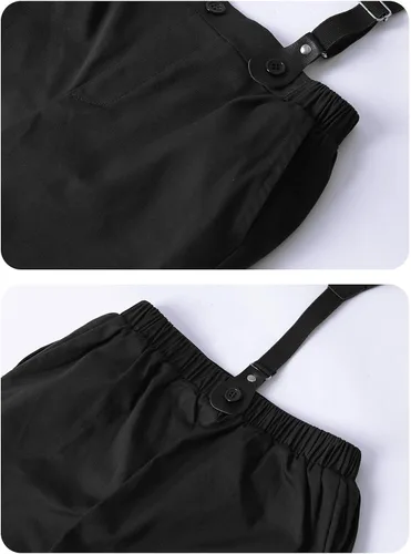 Vista 39 de A&J DESIGN Conjunto de ropa formal para niños pequeños con tirantes y tirantes