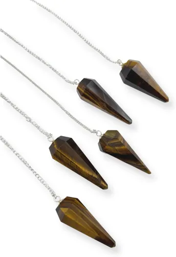 Vista 56 de WholesaleGemShop Péndulo facetado de cristal de piedras preciosas naturales