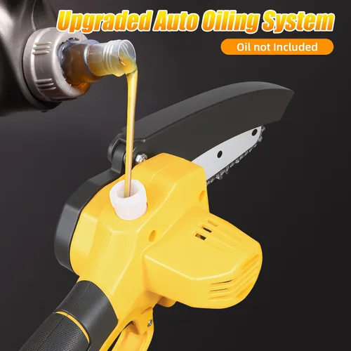 Vista 5 de Mini motosierra alimentada por baterías: motosierra eléctrica portátil inalámbrica 2025 - Mini motosierra inalámbrica de 6 pulgadas y 8 pulgadas