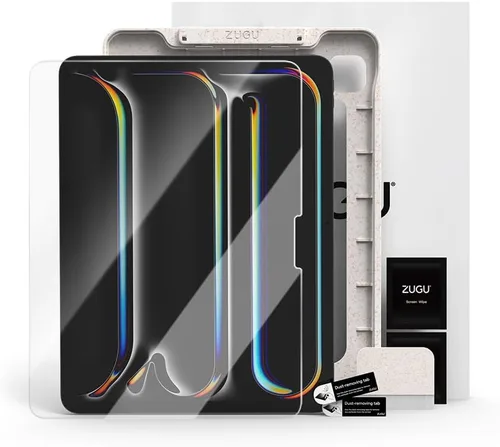 Vista 10 de ZUGU CASE Protector de pantalla para iPad Mini 6 y 7, A17 Pro (A2567, A2568, A2569), película de vidrio templado resistente a arañazos, protector