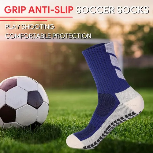 Vista 4 de QCWQMYL 134 pares de calcetines de fútbol antideslizantes para hombre, calcetines de agarre de yoga, para fútbol, baloncesto, pilates, ballet