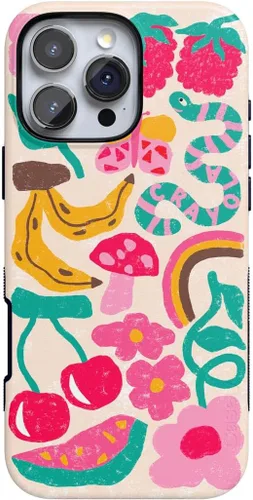 Vista 129 de Casely Funda para iPhone 16 Pro Max Todas las cosas divertidas Diversión en días laborables Compatible con MagSafe Diseño de funda
