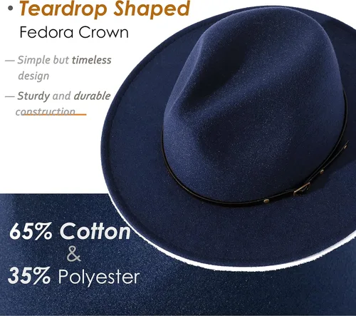 Vista 69 de Lisianthus - Sombrero con cinta con hebilla de ajuste, para mujer, modelo Fedora