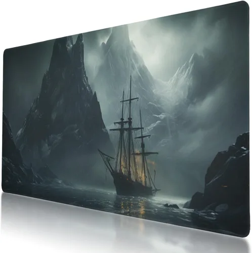 Vista 26 de Alfombrilla de mouse grande con diseño de flamenco para juegos de 35.5 x 16 pulgadas, base antideslizante, resistente al agua, ideal para jugadores