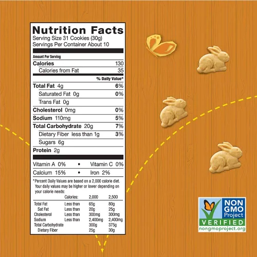 Vista 123 de Annie's Organic Chocolate Bunny Graham Snacks, 7.5 onzas