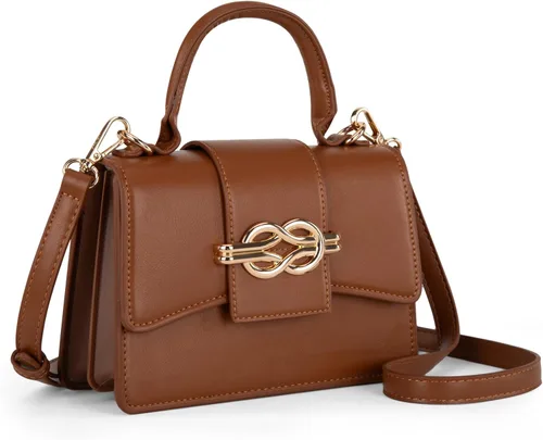 Vista 18 de Milan Chiva Monederos pequeños con asa superior para mujer, mini bolso cruzado, elegante bolso cuadrado