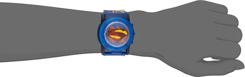 Vista 3 de Accutime DC Comics Superman Reloj analógico de cuarzo azul para niños SUP6000SR, Azul, Digital