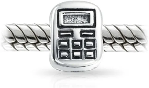 Vista 2 de Bling Jewelry Personalizar contador contable estudiante matemáticas Wiz Calculadora colgante colgante de cuentas para mujeres adolescentes oxidada