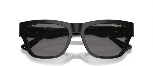 Vista 5 de Versace Gafas de sol Hombre Havana Frame, Lentes Gris Oscuro, 55MM