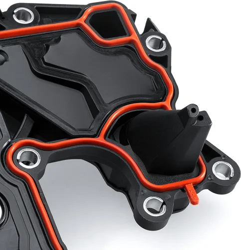 Vista 5 de Válvula PCV - Separador de aceite de válvula de ventilación del cárter del motor con kit de manguera de respiradero compatible con Audi A3, A4, A5
