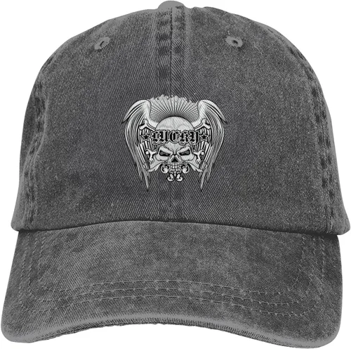 Vista 9 de Cowboy Hat Trendy Hats for Man and Women Djustable Four Season Outdoor Baseball Cap of Hell Skull with Angel Deep Heather