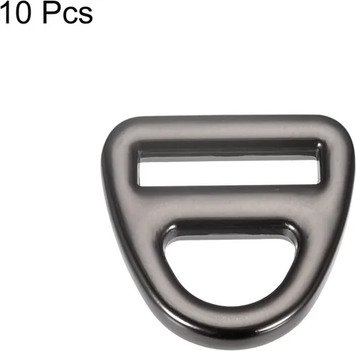 Vista 3 de uxcell Ajustador de hebilla triangular, triángulo de anillos en D, triángulo con clip giratorio de barra para correas de bolsa