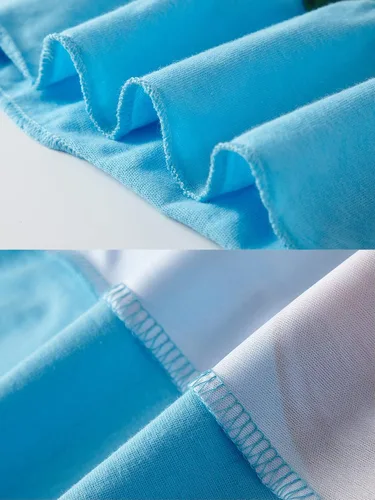 Vista 7 de Camisones de noche de algodón de manga larga para niñas, vestido de noche de 2 a 9 años, paquete de 2