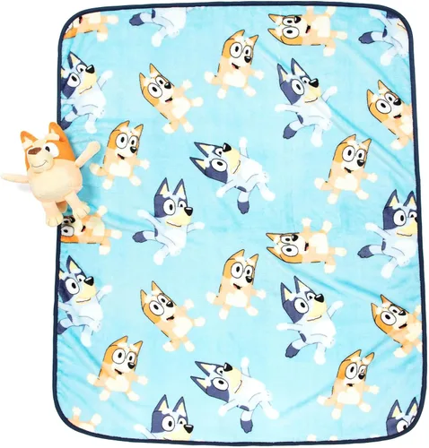 Vista 2 de Jay Franco Mini almohada de felpa para niños y juego de manta de viaje de 40 x 50 pulgadas, juego de manta de peluche para niños, súper suave, juego