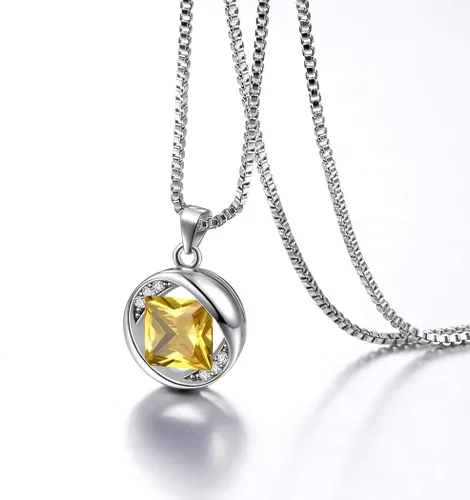 Vista 4 de Aurora Tears 925 Sterling Silver 12 Birthstones NecklaceEarringRingBracelet Women Birthstone Pendant Crystal Fashion Birthday Jewelry Christmas Gift