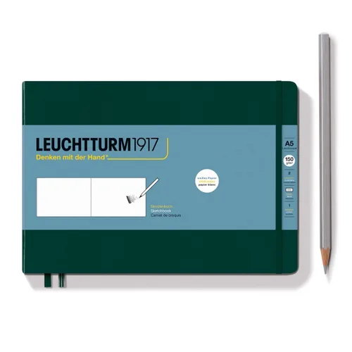 Vista 29 de Leuchtturm1917 - Medium A5 Hardcover Sketchbook (Black) - 112 Pages of 150g/m² Paper Negro