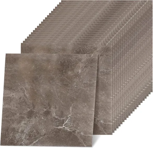 Vista 12 de Spiareal 48 piezas de azulejos de despegar y pegar para el suelo de vinilo de 12 x 12 pulgadas, autoadhesivos, impermeables, de bricolaje para baño