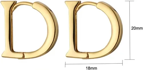 Vista 6 de YISKIRA Aretes de aro de oro para mujer, chapados en oro de 14 quilates, ligeros, hipoalergénicos, gruesos y abiertos, joyería para orejas sensibles